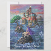 人魚の誕生日パーティー招待状 招待状 (正面)