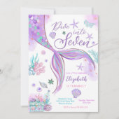 人魚の誕生日パーティー招待状 招待状 (正面)