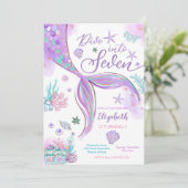 人魚の誕生日パーティー招待状 招待状 (スタンド正面)