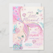 人魚の誕生日パーティー招待状 招待状 (正面)