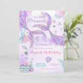 人魚の誕生日パーティー招待状 招待状 (スタンド正面)