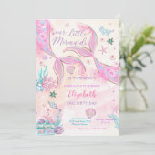 人魚の誕生日パーティー招待状 招待状 (スタンド正面)
