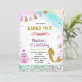 人魚の誕生日パーティー招待状 招待状 (スタンド正面)