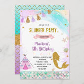 人魚の誕生日パーティー招待状 招待状 (正面/裏面)