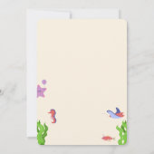 人魚の誕生日パーティー招待状 海の中 招待状 (裏面)