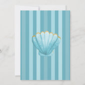 人魚の誕生日パーティー招待状（編集可能） 招待状 (裏面)