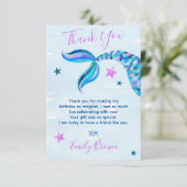 人魚の誕生日パーティー オーダーメイド サンクスカード サンキューカード (スタンド正面)