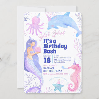 人魚の誕生日パーティー 招待状
