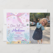 人魚の誕生日パーティー 海の中のパーティー 招待状 (正面)