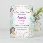 人魚の誕生日パーティー 海の中のパーティー 招待状 (スタンド正面)