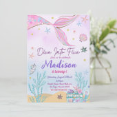 人魚の誕生日パーティー 海の中のパーティー 招待状 (スタンド正面)