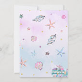 人魚の誕生日パーティー 海の中のパーティー 招待状 (裏面)