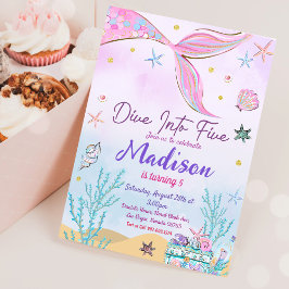 人魚の誕生日パーティー 海の中のパーティー 招待状