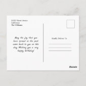 人魚の誕生日メッセージ ポストカード (裏面)