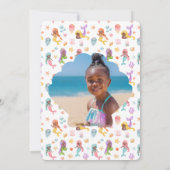 人魚の誕生日写真のお礼 招待状 (裏面)