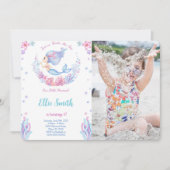 人魚の誕生日写真招待状 招待状 (正面)