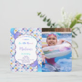 人魚の誕生日写真招待状 招待状 (スタンド正面)