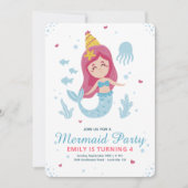 人魚の誕生日招待状、アンダーザシー誕生日 招待状 (正面)
