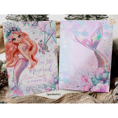 人魚の誕生日招待状 人魚パーティーの招待 招待状