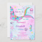 人魚の誕生日招待状 招待状 (正面)