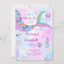 人魚の誕生日招待状 招待状