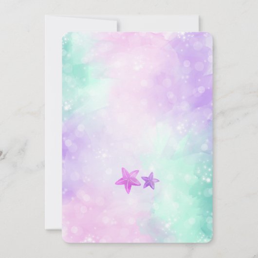 人魚の誕生日招待状 招待状 (裏面)