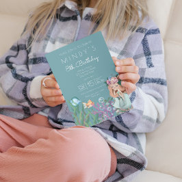 人魚の誕生日招待状 招待状