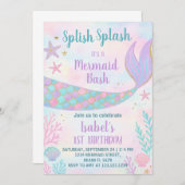 人魚の誕生日招待状 招待状 (正面/裏面)
