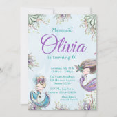 人魚の誕生日招待状 招待状 (正面)