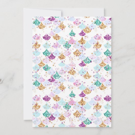 人魚の誕生日招待状 招待状 (裏面)