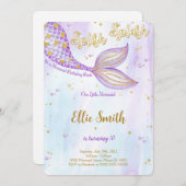 人魚の誕生日招待状 招待状 (正面/裏面)