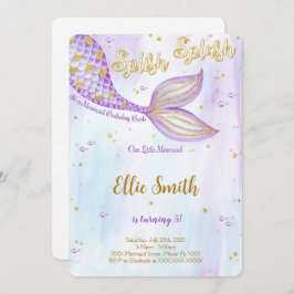 人魚の誕生日招待状 招待状