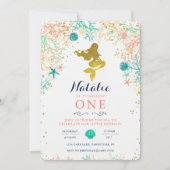 人魚の誕生日招待状 招待状 (正面)