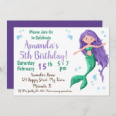 人魚の誕生日招待状 招待状 (正面/裏面)