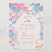 人魚の誕生日招待状,海の下の誕生日 招待状 (正面/裏面)