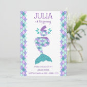 人魚の誕生日招待状 海の中のパーティー 招待状 (スタンド正面)