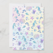 人魚の誕生日招待状 海の中 招待状 (裏面)