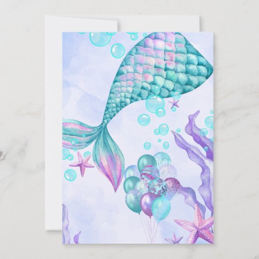 人魚の誕生日 招待状 (裏面)