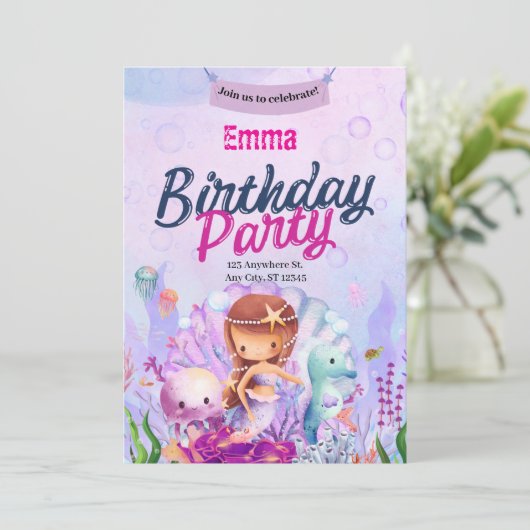 人魚の誕生日 招待状 (スタンド正面)
