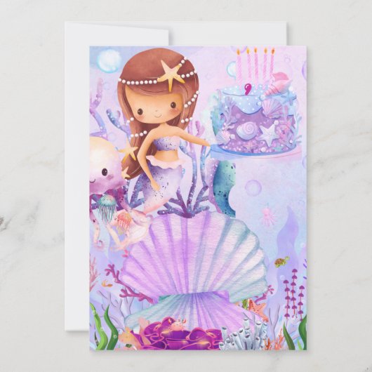人魚の誕生日 招待状 (裏面)