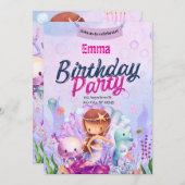 人魚の誕生日 招待状 (正面/裏面)