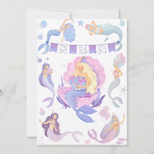 人魚の誕生日 招待状 (裏面)