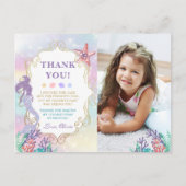 人魚の誕生日　海の下の写真　ありがとう ポストカード (正面)