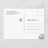 人魚の誕生日 海の中の写真 ありがとう ポストカード (裏面)