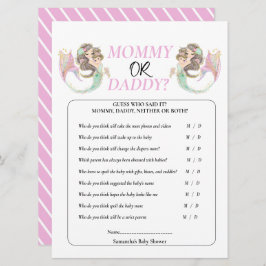 人魚の赤ちゃんのお祝い 海の中 招待状