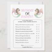 人魚の赤ちゃんのお祝い 海の中 招待状 (正面)