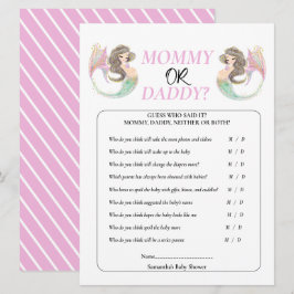 人魚の赤ちゃんのお祝い 海の中 招待状