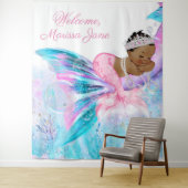 人魚の赤ちゃんのシャワー背景 アフリカの人魚 タペストリー (インサイチュ)