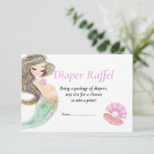 人魚の赤ちゃんのシャワー　海のラッフル 招待状 (スタンド正面)