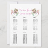 人魚の赤ちゃんのシャワー 海の下のテーブル チャート 招待状 (正面)